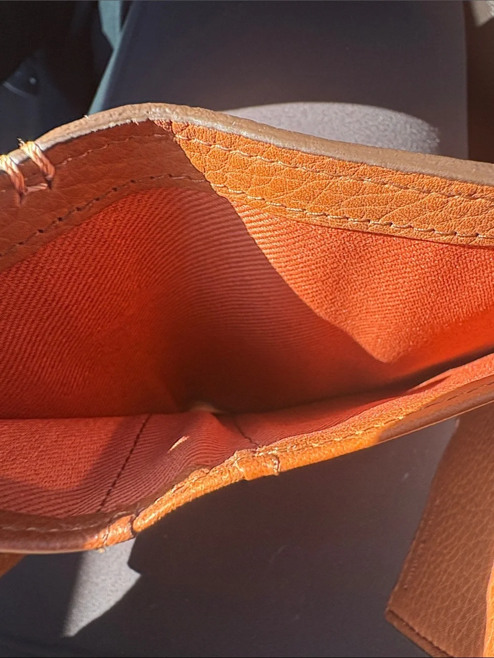 Tan Pebbled Leather Small Wallet